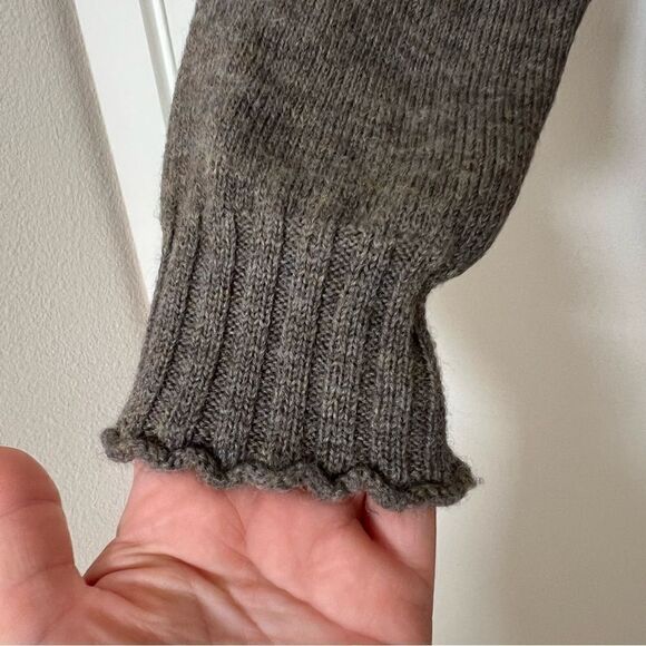 Alexa Chung for AG Sweater Womens Size Small Brown Knit Mock Neck 100% Wool - Picture 7 of 13